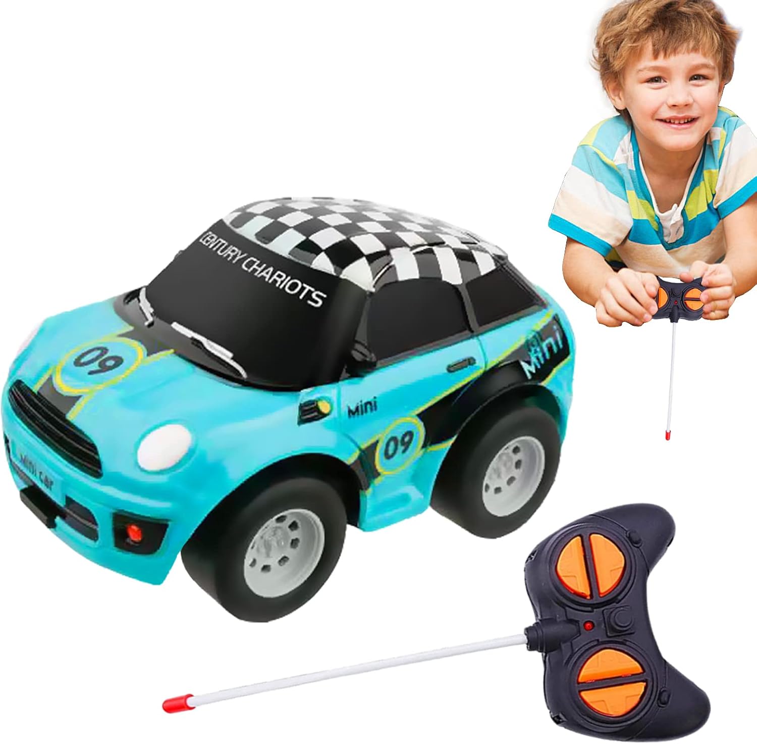BARVERE Coche teledirigido a partir de 2 años, juguete de coche a partir de 2 años, regalo para niños de 3 años, regalo de juguete para 2, 3, 4 y 5 años - azul