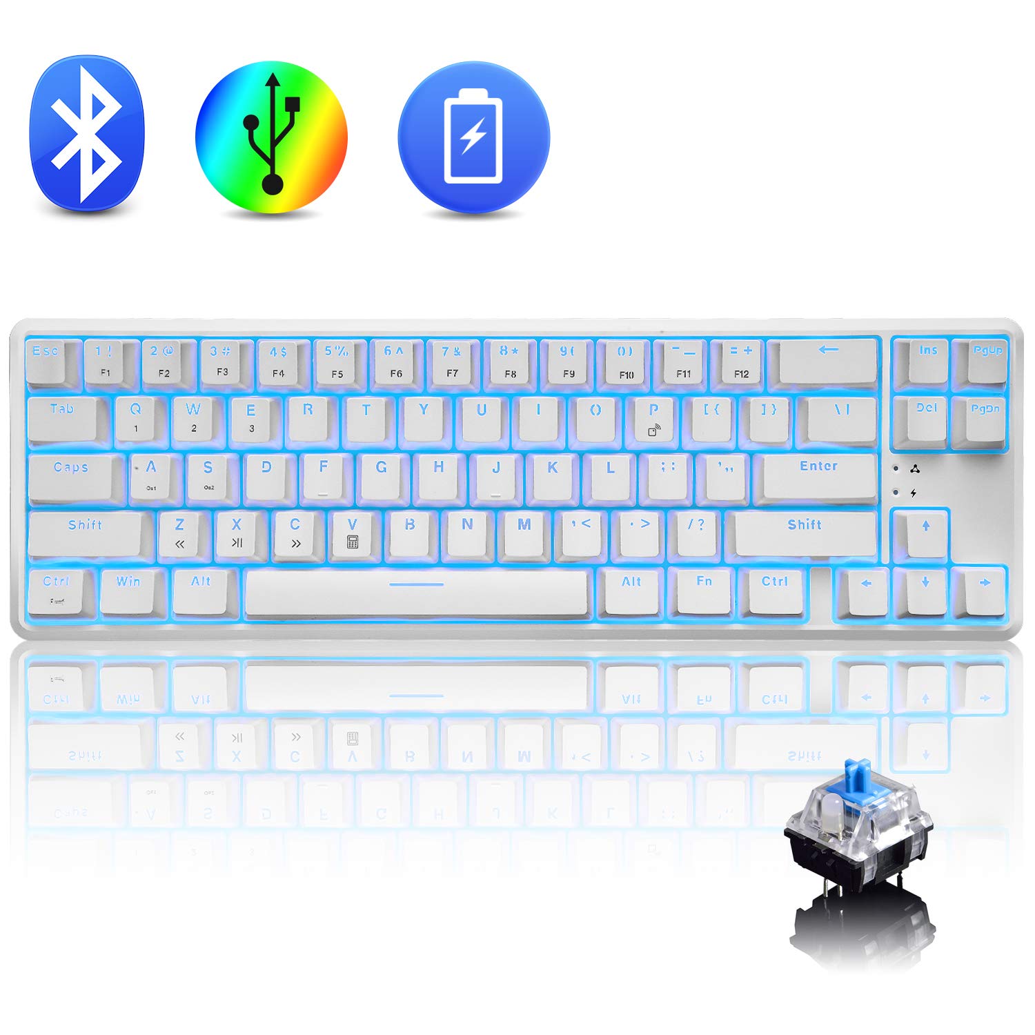 Buy Wireless 60 Mechanical Gaming Blue Backlit