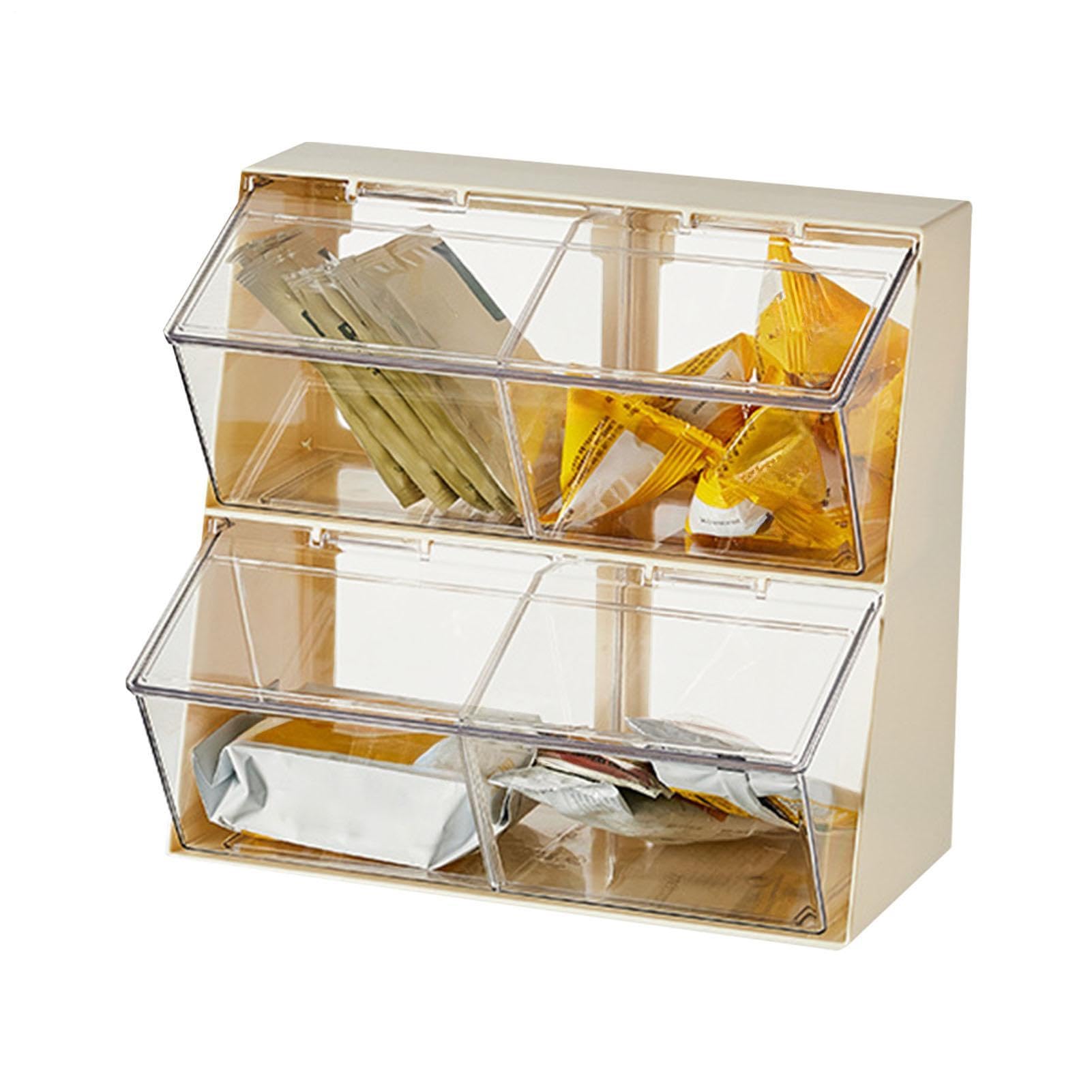 Soporte para bolsitas de té,Organizador de bolsitas de té Diseño de 2 | Bolsa de té para encimeras, despensa, hogar, cafetería