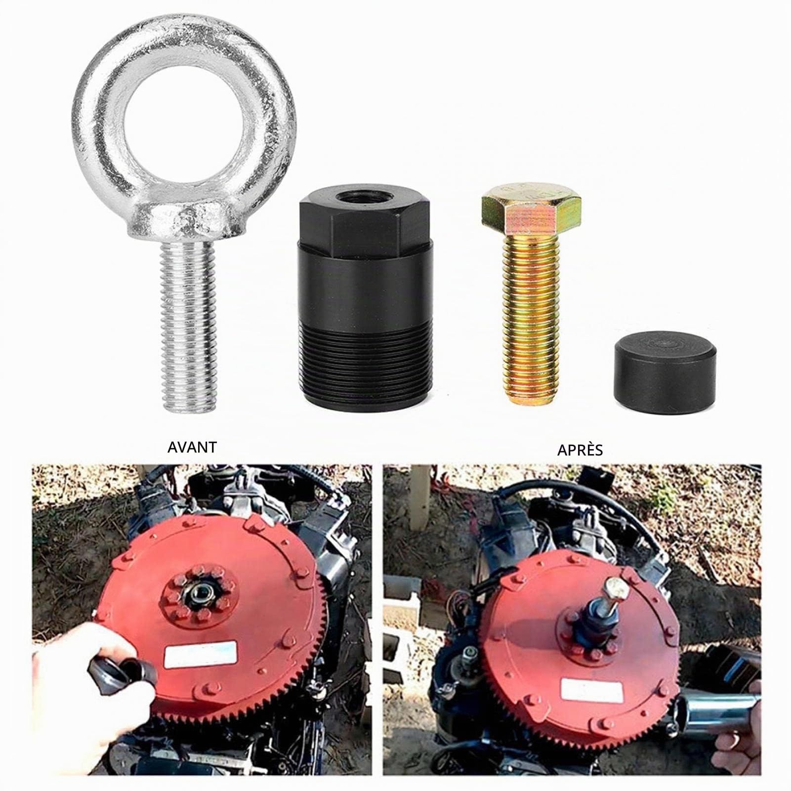 Anneau de levage d'oeil de levage, ensemble de vis d'anneau de levage d'extracteur de volant moteur adapté pour Mercury Mariner 91-849154T1 91-90455-1