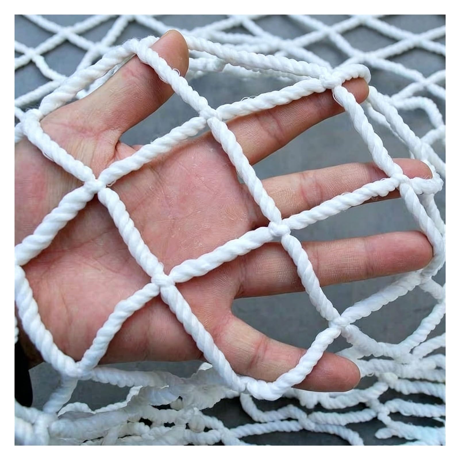 White Cat Rope Netting Bunk Bed Safety Net Polyester Indoor and Outdoor Decor Rope Net Pubs Gardens Balconies(3x4m/9.84x13.12ft)