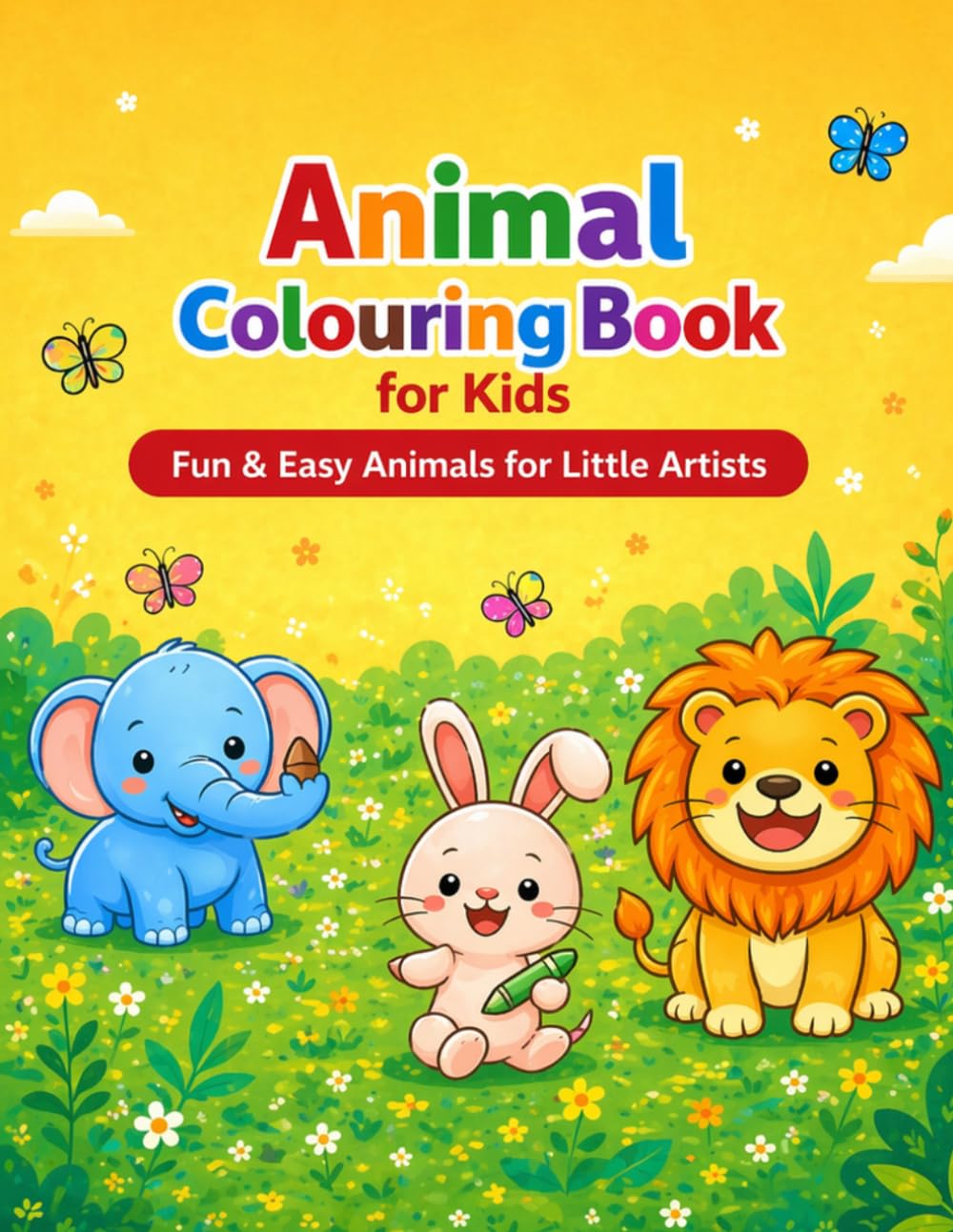 Amazing Animal Coloring Book for Kids: Fun and Easy Animal Designs for Boys and Girls