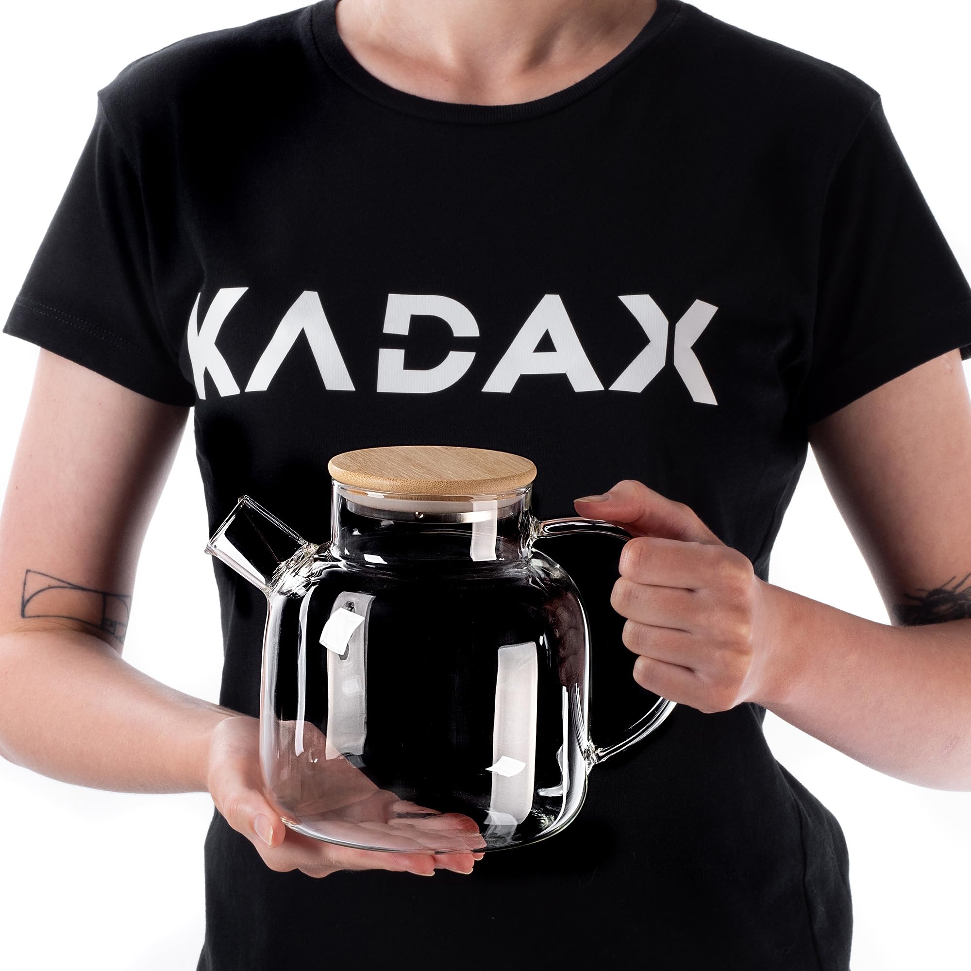 Bambusowa pokrywka dzbanek szklany 1.5L Kadax