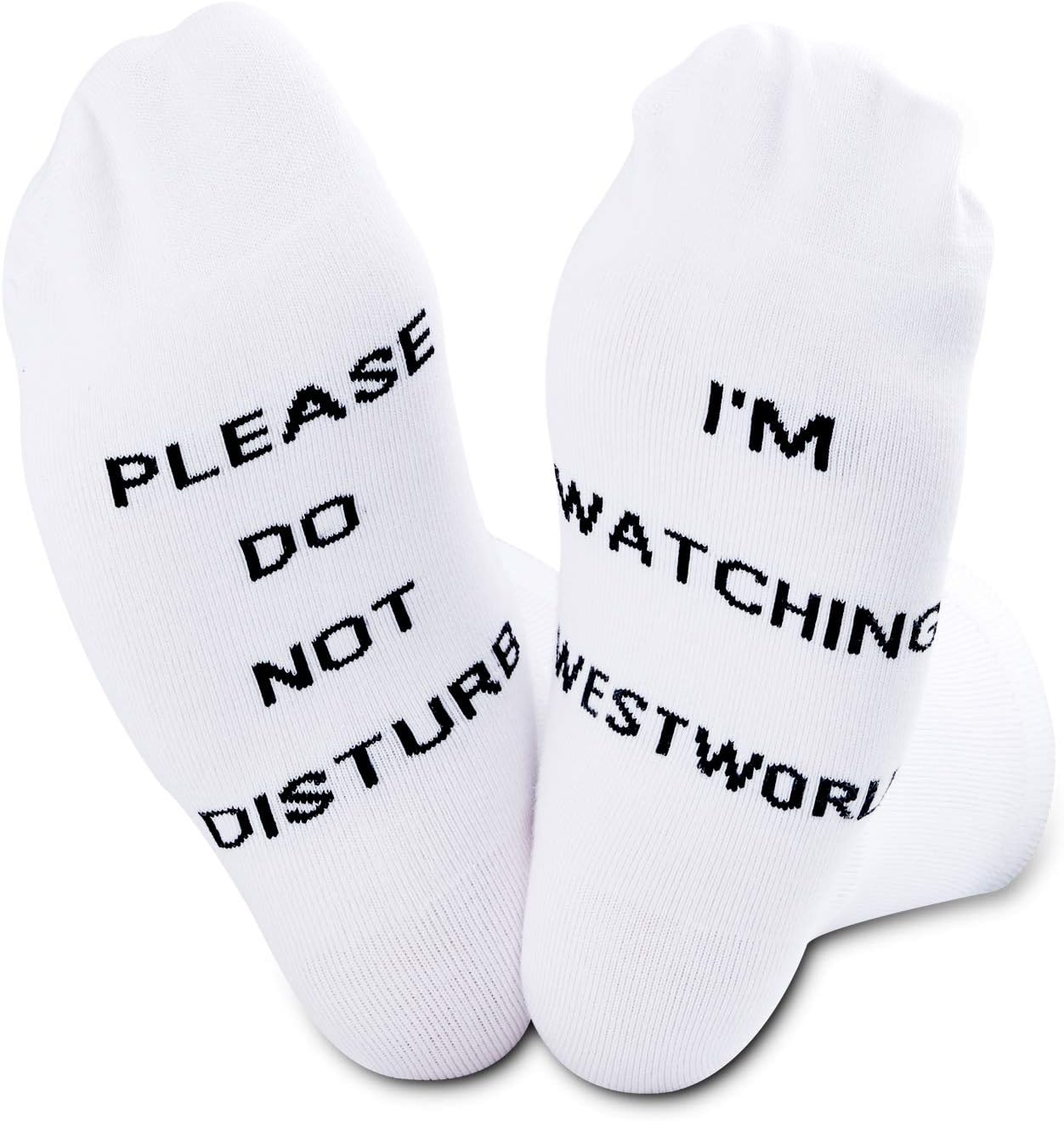 TSOTMO 2 Pairs Westworld Inspired Gift Funny Birthday Gift for Westworld Fans Please Do Not Disturb I’m Watching Westworld