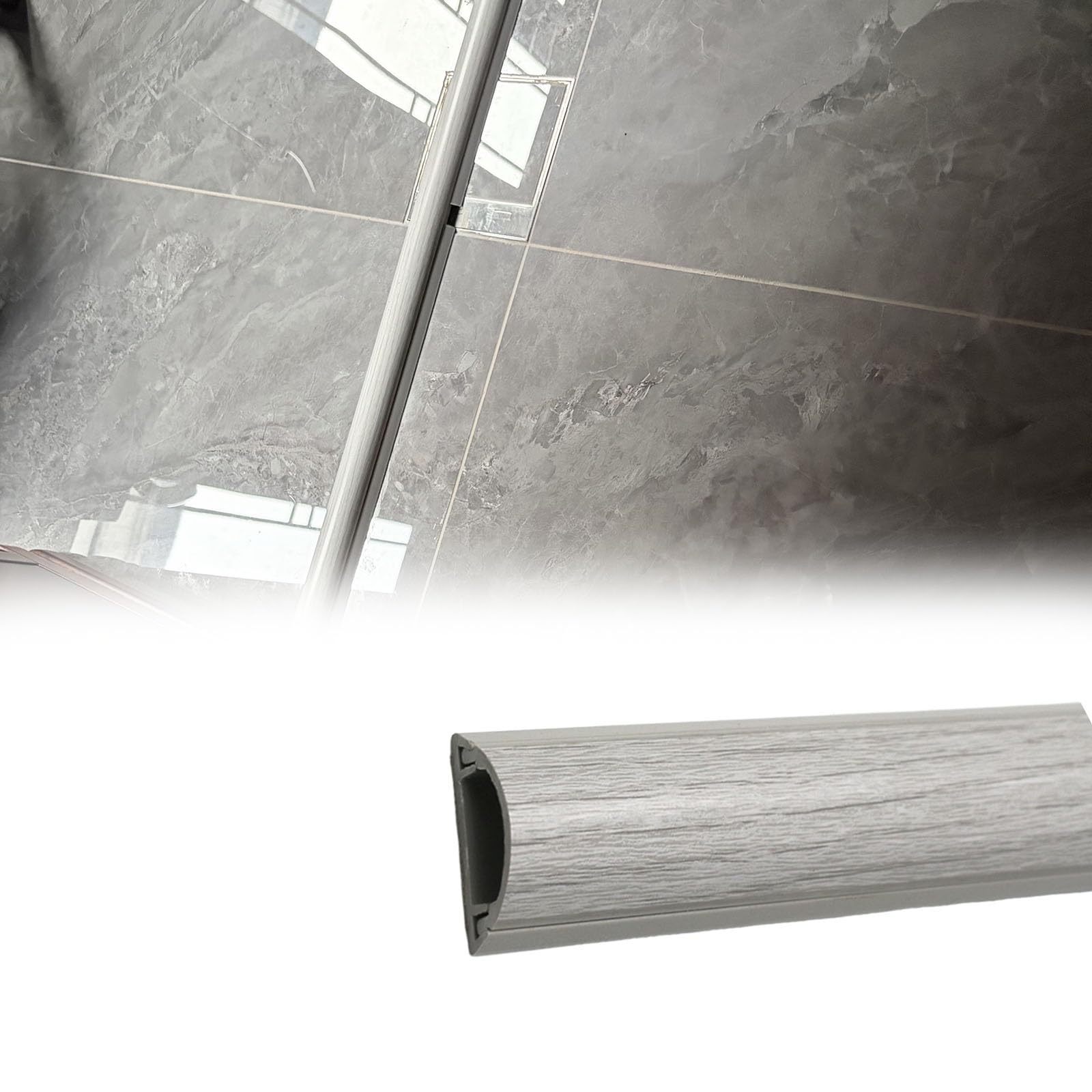 Kit per la gestione dei cavi, copertura per condotto in PVC per fili, lunghezza 121,9 cm, copricavo adesivo, soluzione elegante per l'organizzazione della casa