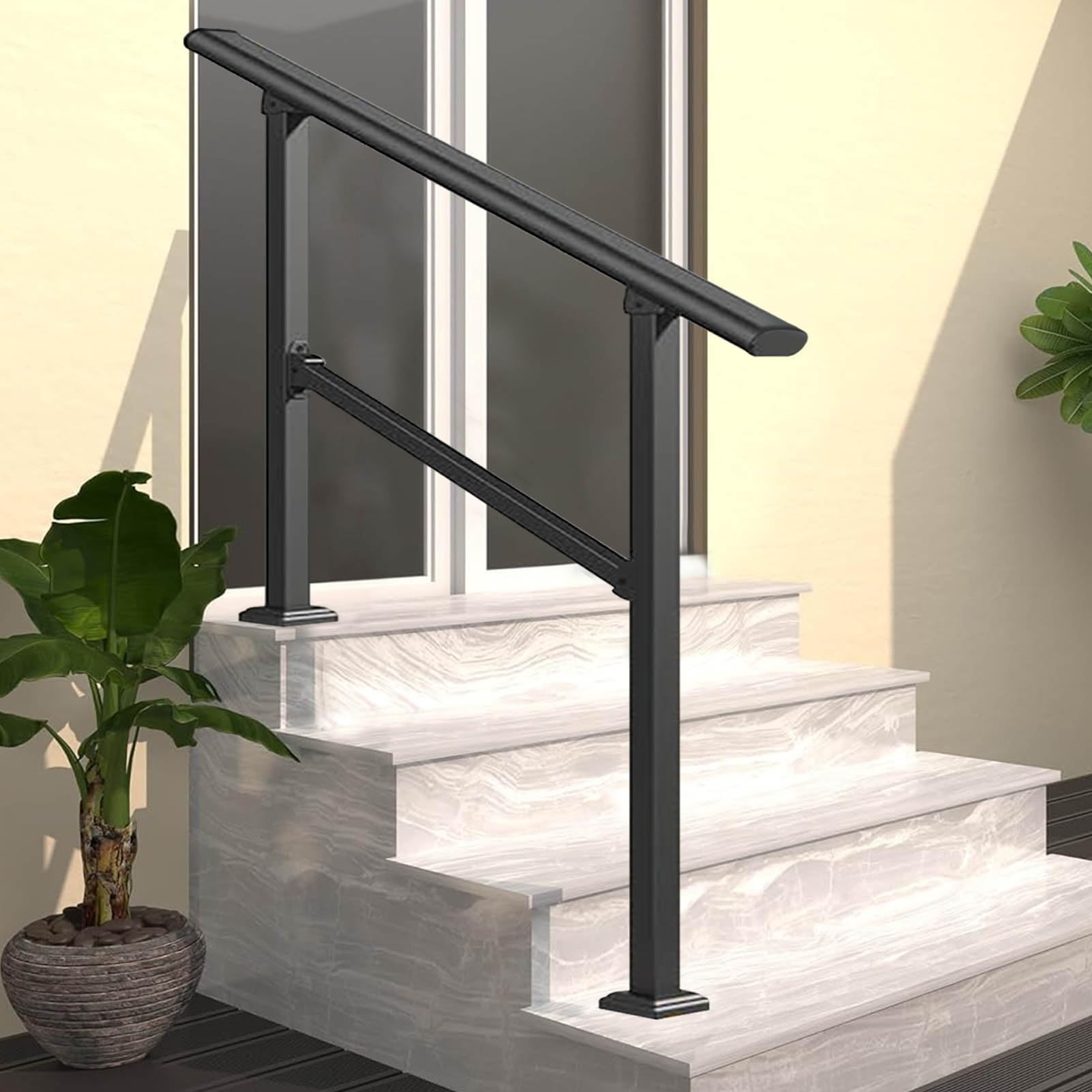 Rampe de transition pour terrasse domestique et marches d'escalier extérieures