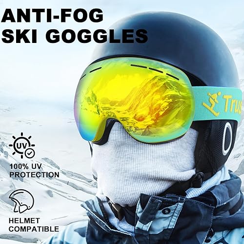 Miniatura 3 de Trusiel OTG - Gafas de esquí para nieve, antiniebla, protección UV400, para invierno, para hombres, mujeres, adultos y jóvenes