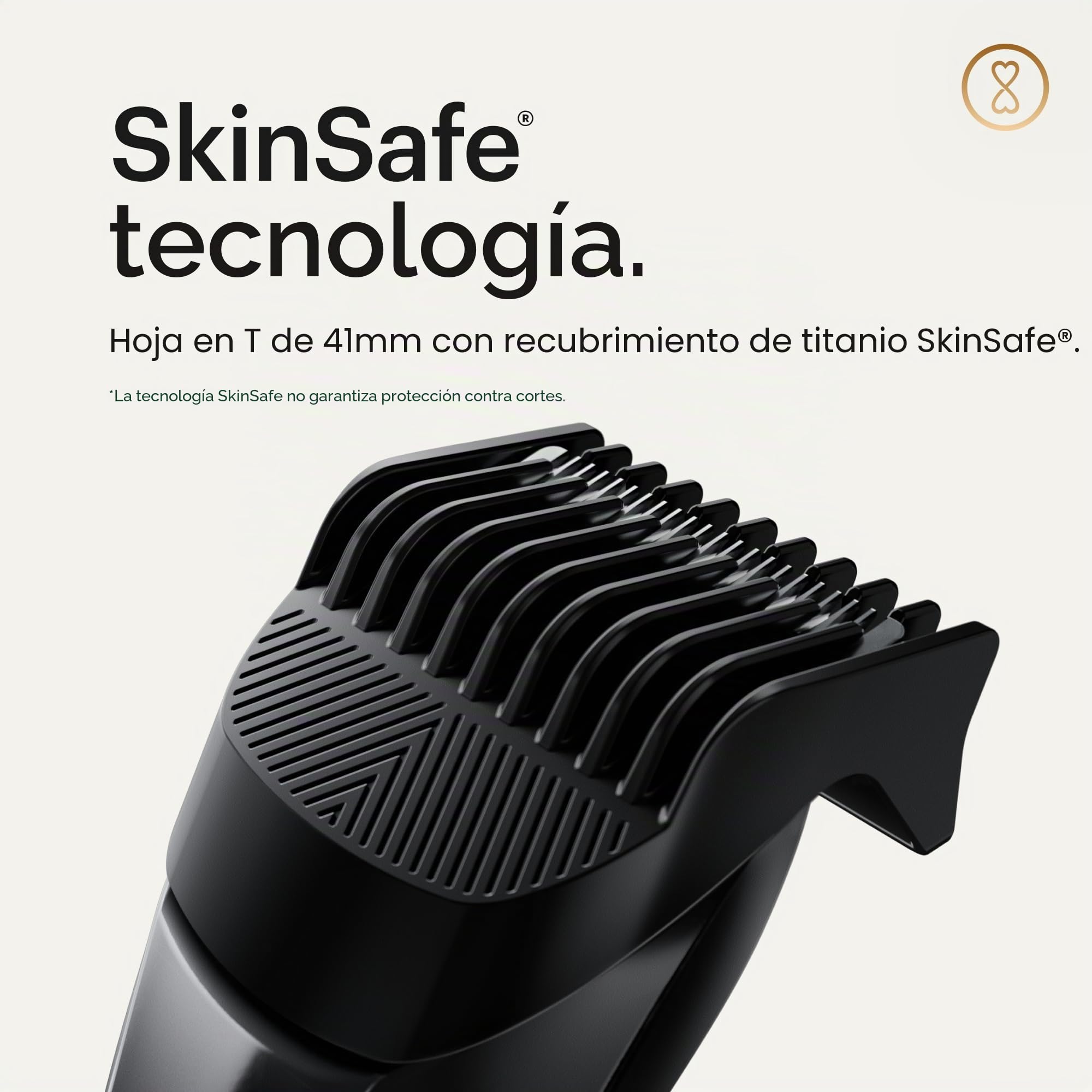 Recortadora para barba MANSCAPED® The Beard Hedger®, Dial ajustable con 20 longitudes, Cuchilla-T de acero inoxidable recorta el vello con precisión, Afeitadora inalámbrica, impermeable seco/mojado