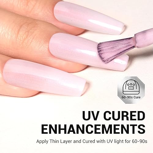 Miniatura 5 de MelodySusie Esmalte de uñas de gel grueso, 0.5 onzas líquidas, con purpurina plateada, para remojar con brillo UV LED, regalo para mujeres, arte de