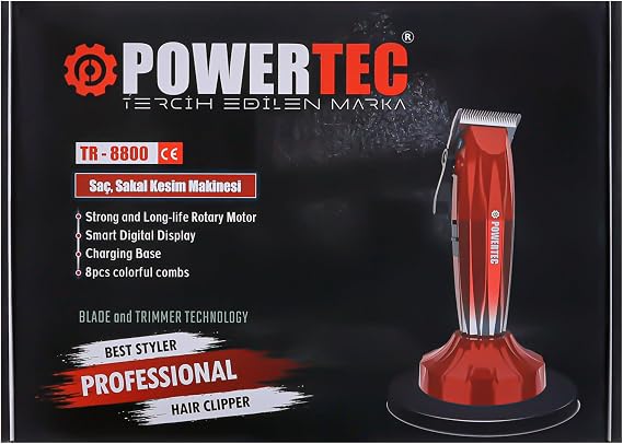 Powertec TR-8800 Profesyonel Saç Sakal Tıraş Makinesi