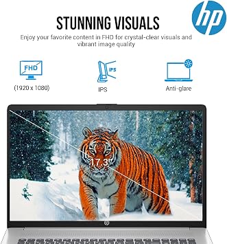 HP 17 Inch Laptop Computer, 17.3 Laptop PC FHD IPS Screen, Intel Core i5(10-core), Lifetime Microsoft Office Included, 32GB RAM 1TB SSD, Windows 11, 10-Key Backlit Keyboard, WiFi6
