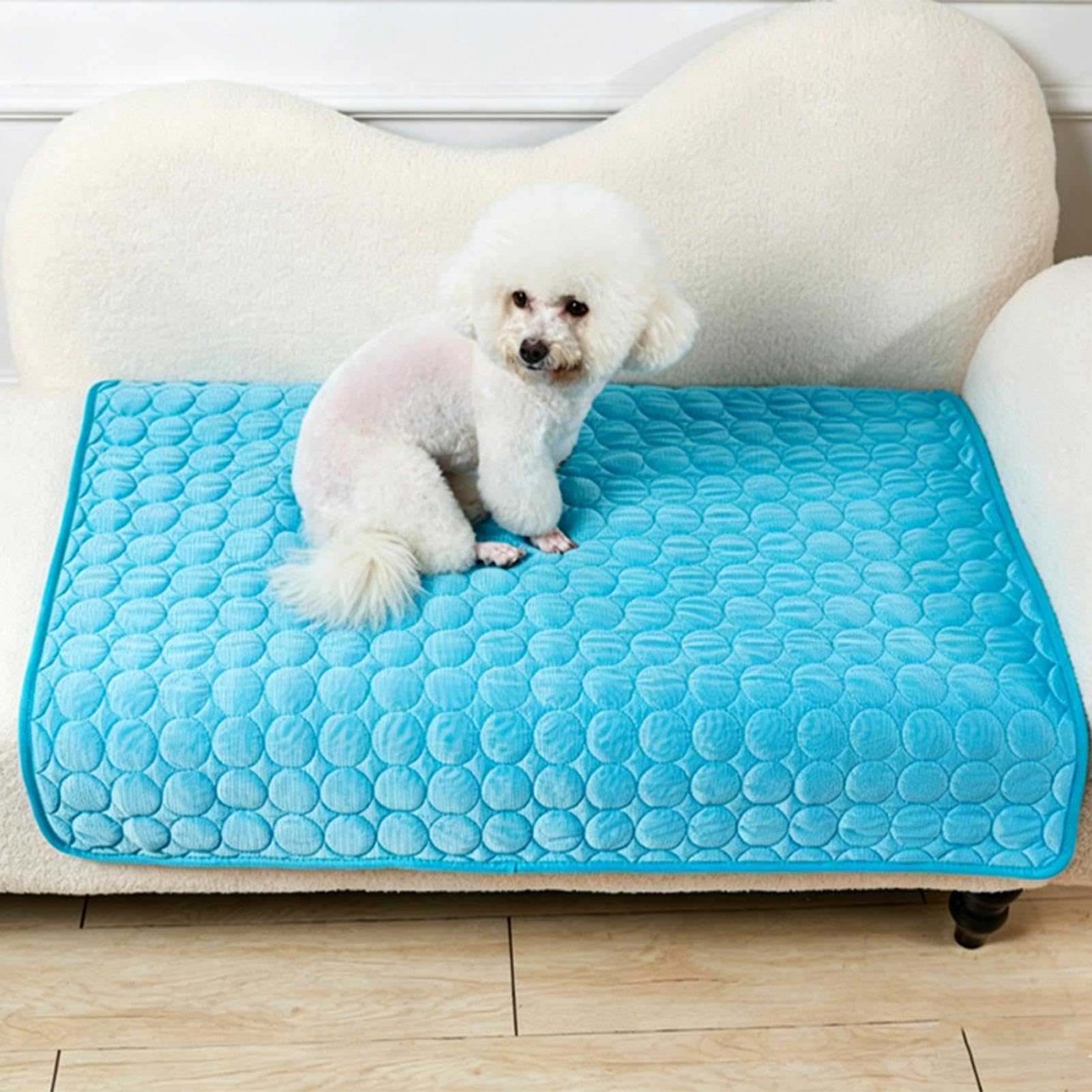 Tappetino Rinfrescante Cane Lavabile Seta Ghiaccio Traspirante Portatile | Materassino Rinfrescante Per Cani Da Interno Adatto A Pavimento Trasportino Auto Canile , Razze Piccole Medie E Grandi