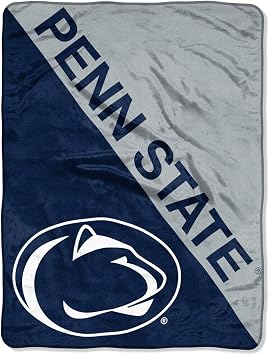 Northwest NCAA Penn State Nittany Lions Unisex-Adult Micro Raschel Throw Blanket, 46 x 60, Halftone
