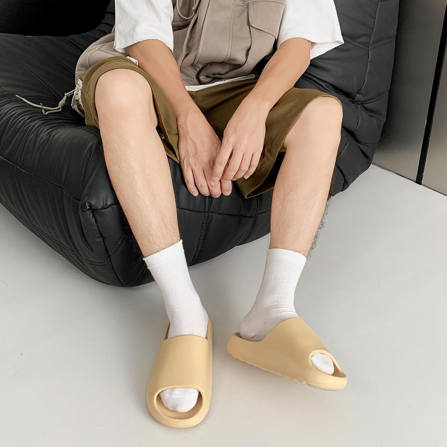 Cloud Slides Unisex, Platform Pillow Slippers Women, Sandals Men With Thick EVA Sole, Lightweight Soft Open Toe Shower Shoes Indoor Outdoor - Image 2