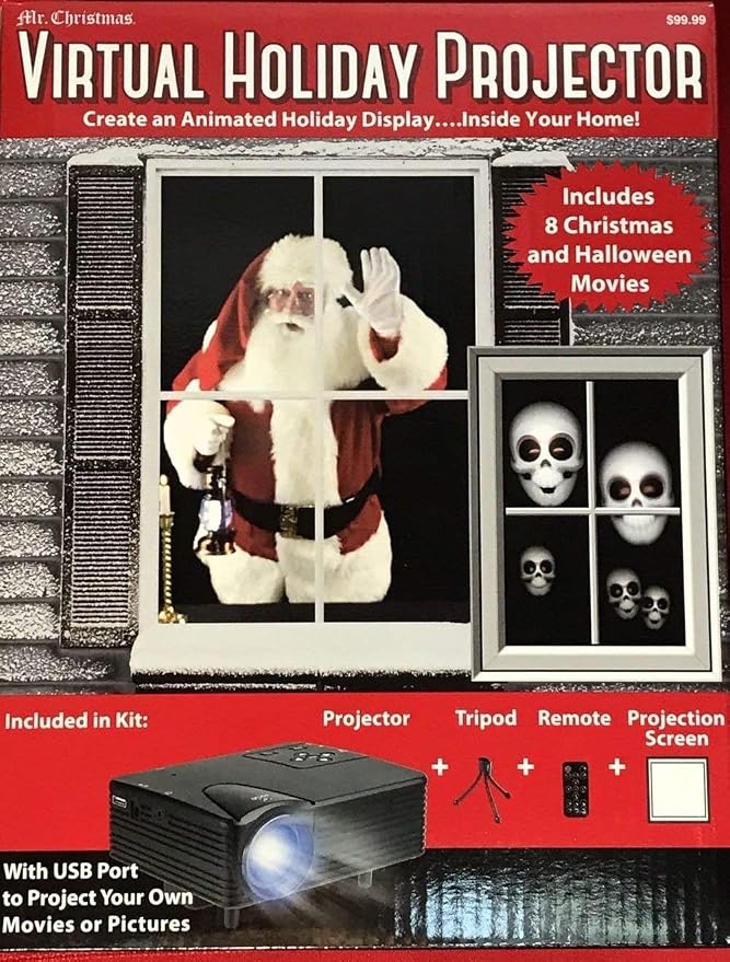 Virtual Holiday Projector - 8 Christmas 