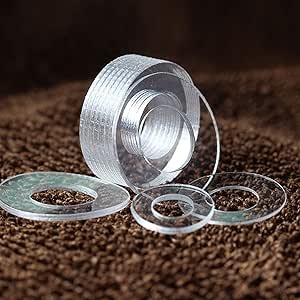 100 Rondelle Piane In PVC Trasparente - Guarnizioni Isolanti M1.6x4x0.5mm Per Applicazioni Elettriche