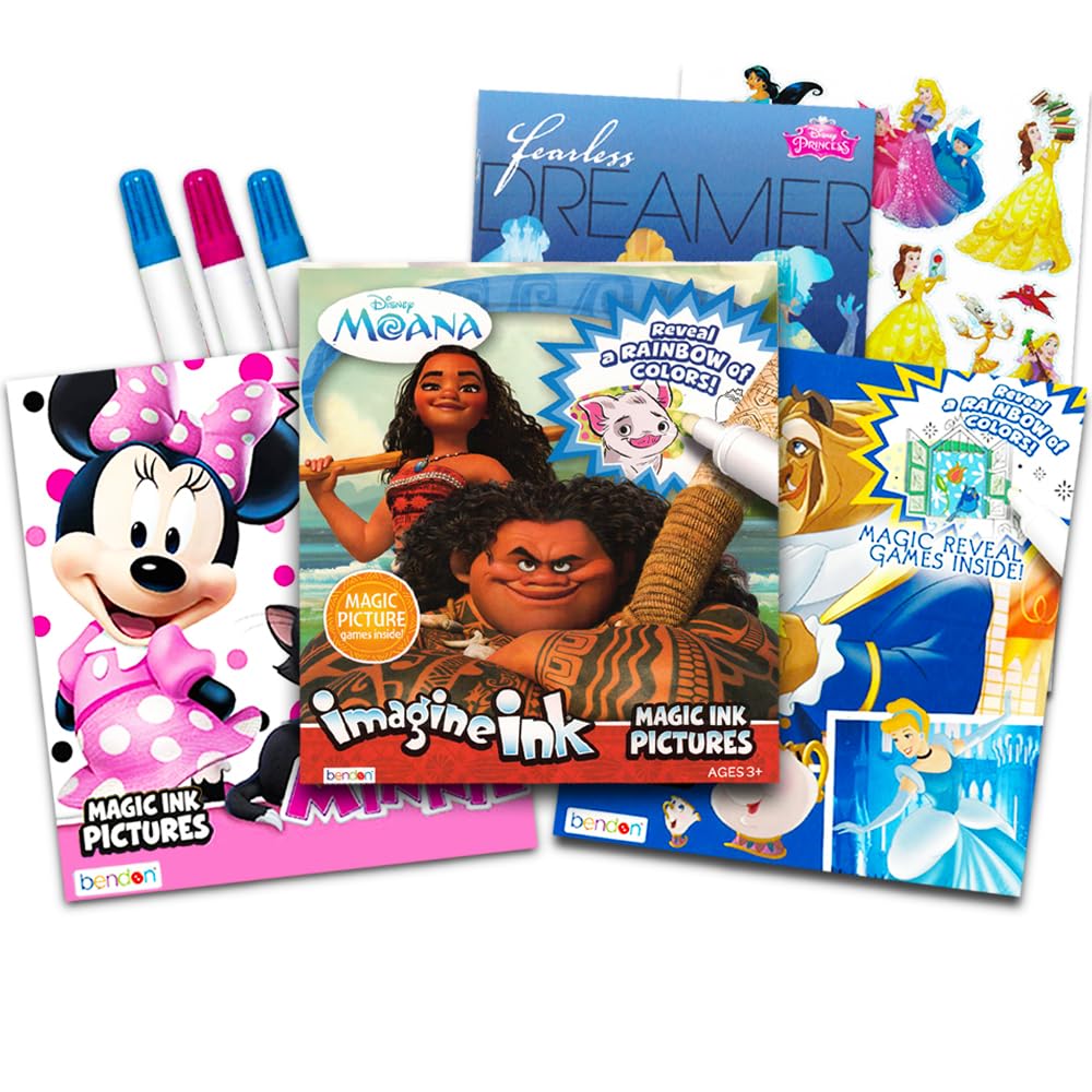 Buy Disney Princess Magic Ink Coloring Book Set Bundle of 3 Imagine