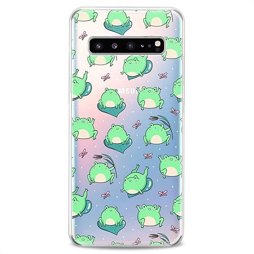 Miniatura 4 de Funda compatible con Samsung S25 S24 S23 FE S22 Plus S21 Ultra S20+ S10e Note 20 S9 Kawaii Frogs Pattern Print Design Colorful Green Slim Fit Linda