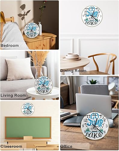 Miniatura 5 de Reloj de pared que funciona con pilas, reloj de mesa redondo moderno para interiores, silencioso, sin tictac, para sala de estar, dormitorio,