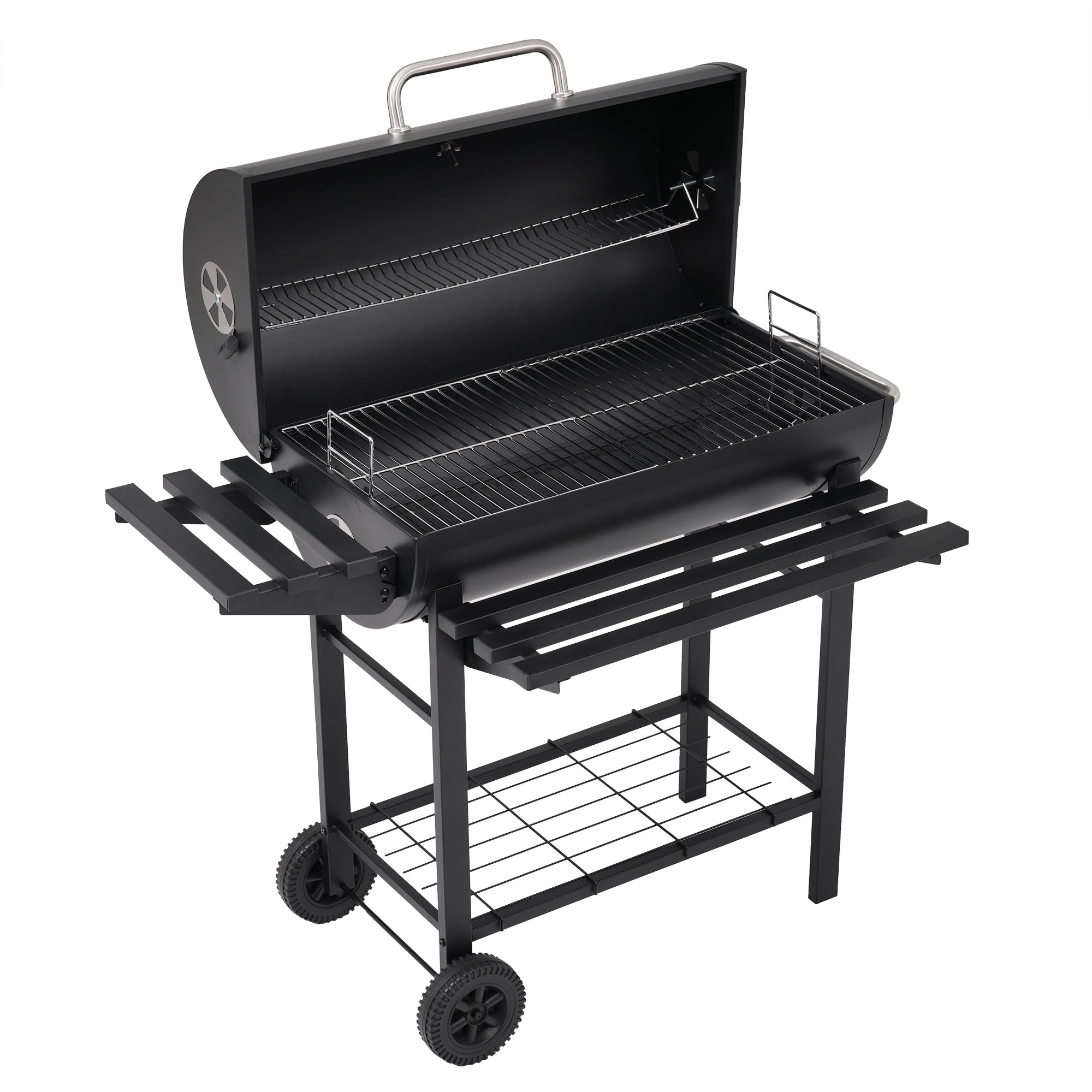 バーベキューコンロ 焼き網 温度計多用棚板 8-12人用　検温可能 BBQコンロ Amazon.co.jp: BBQコンロ バーベキューグリル 8-12人用 バレル式 焼き