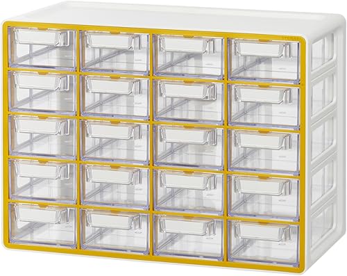 Miniatura 12 de Blue Ginkgo Gabinete mediano de 16 cajones, organizador transparente apilable para hardware, cuentas, ladrillos de plástico, oficina y