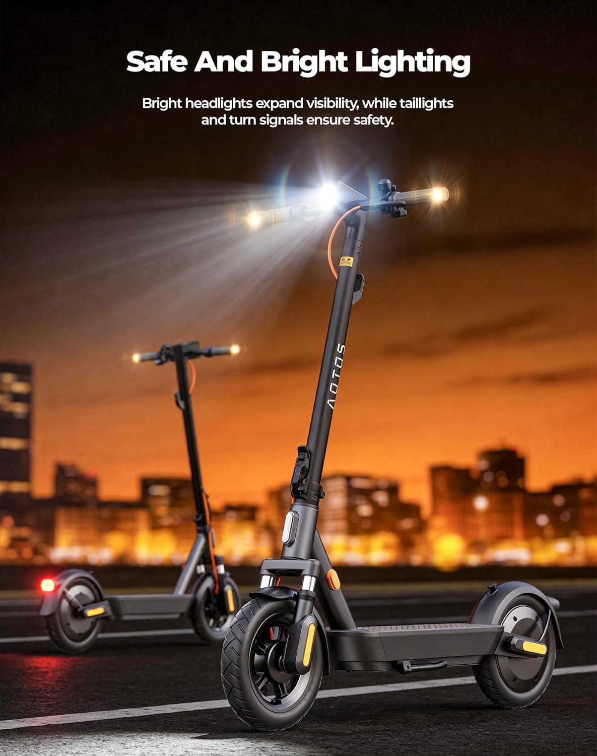 Electric Scooter 44 Miles Long Range, Electric Scooter Adults with 12in Vacuum Tires, Front Suspension, TCS Anti-Slip, 46.8V, Turn Light, APP Control, E Scooter for Commuting, Travel, UL2272