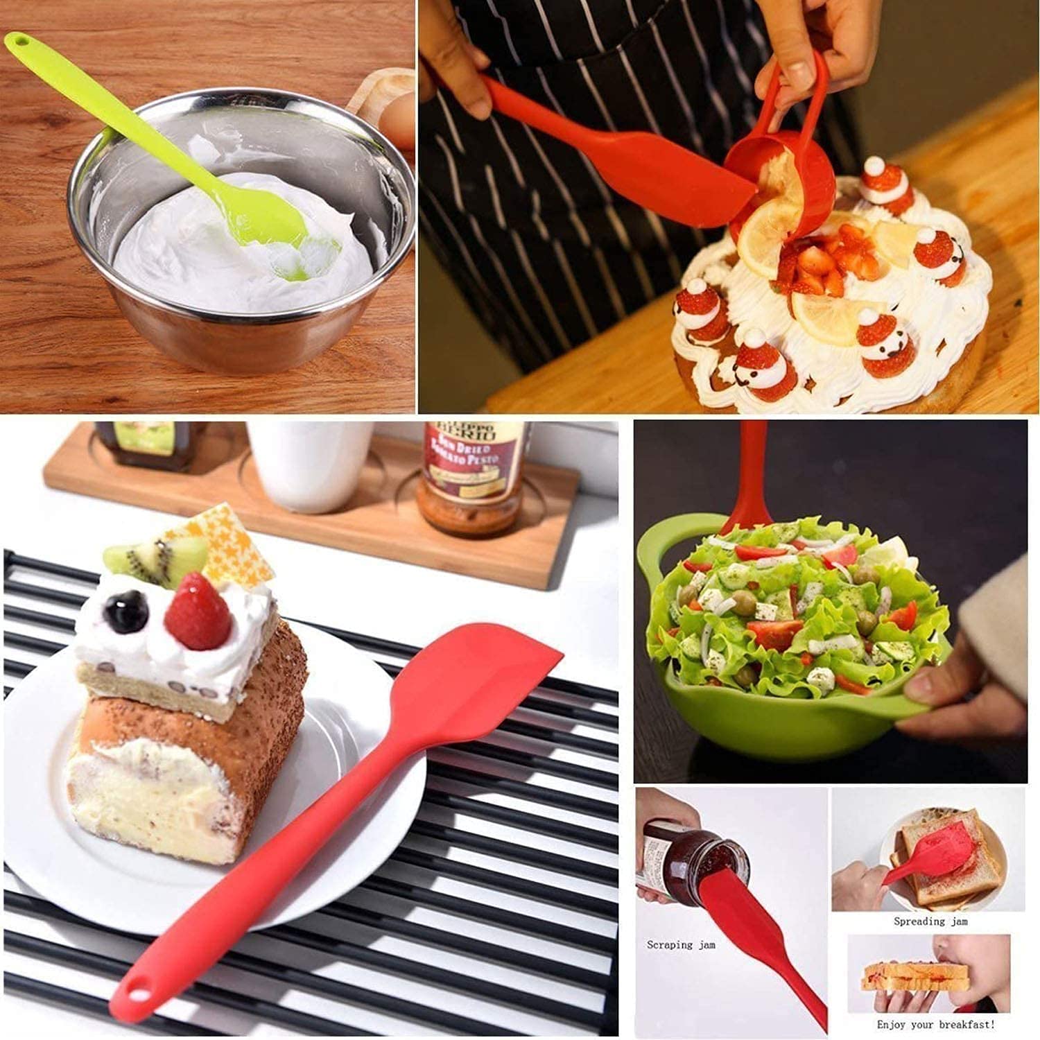 Spatole in Silicone, Spatola Cucina, Resistente al Calore Spatola