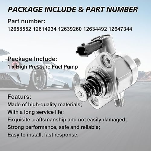 Miniatura 3 de 12658552 Bomba de combustible de alta presión para 2009-2015 Allure Enclave Traverse Acadia LaCrosse STS 3.6L GM Motor Aftermarket Parts OE 12639260