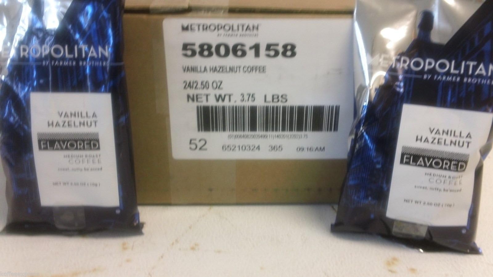 Metropolitan Vanilla Hazelnut Ground Coffee (24/2.5 oz)