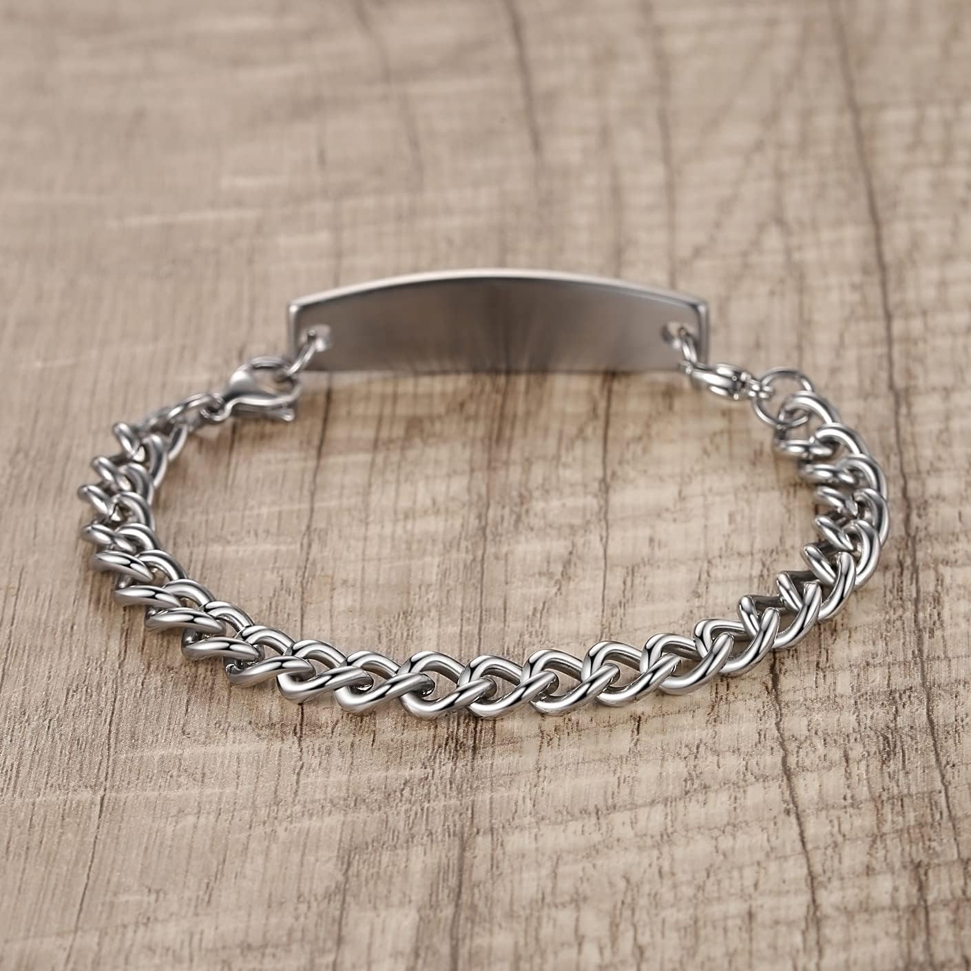 LinnaLove Interchangeable medical alert bracelets for men women Stainless steel Customizable id bracelets