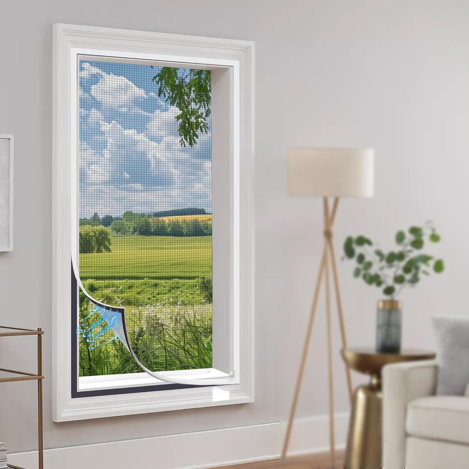 Fliegengitter Fenster Magnet, DIY Insektenschutz Magnetfenst