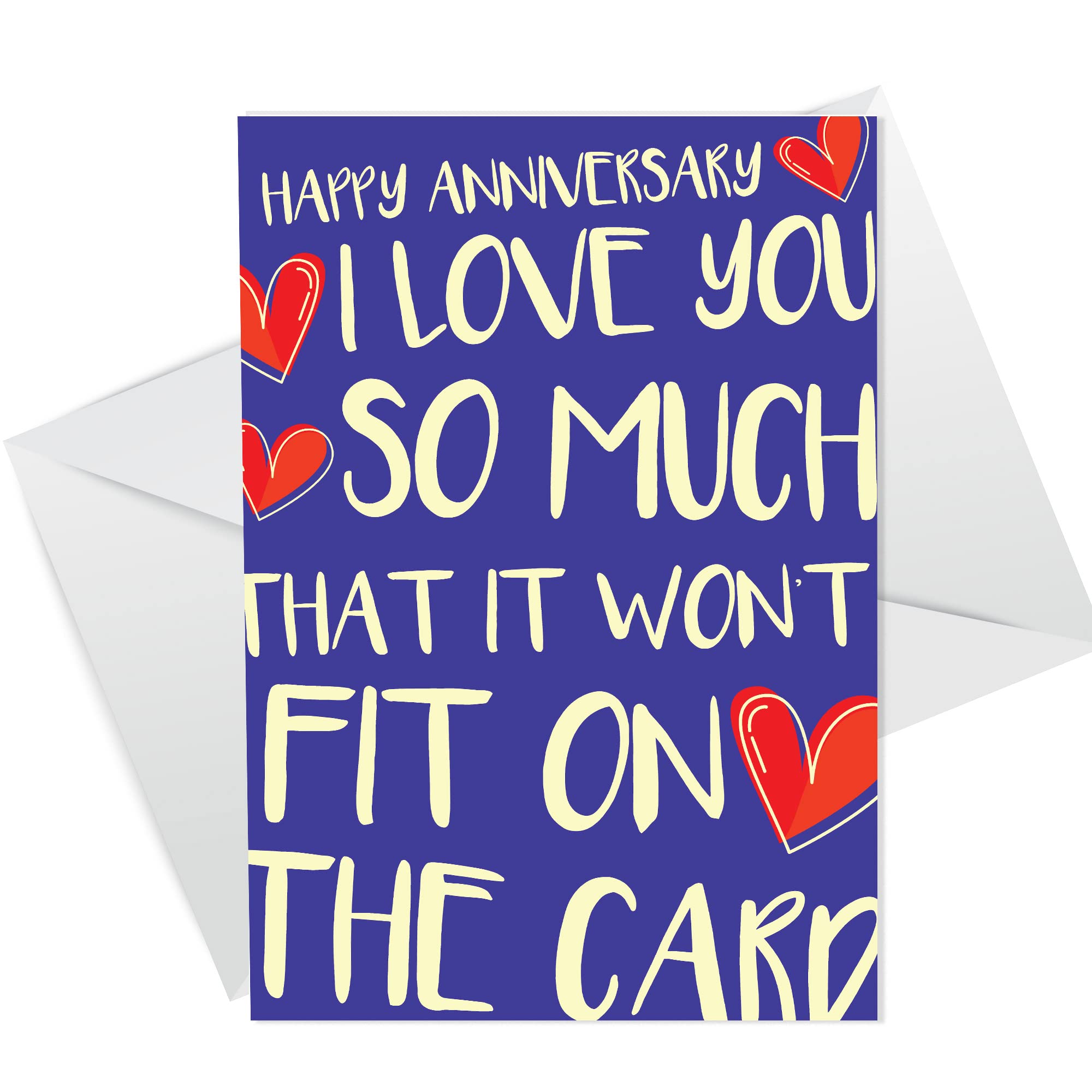 RED OCEAN Anniversary Cards For Wife Husband Boyfriend Girlfriend Couple Him Or Her Banter Funny Card