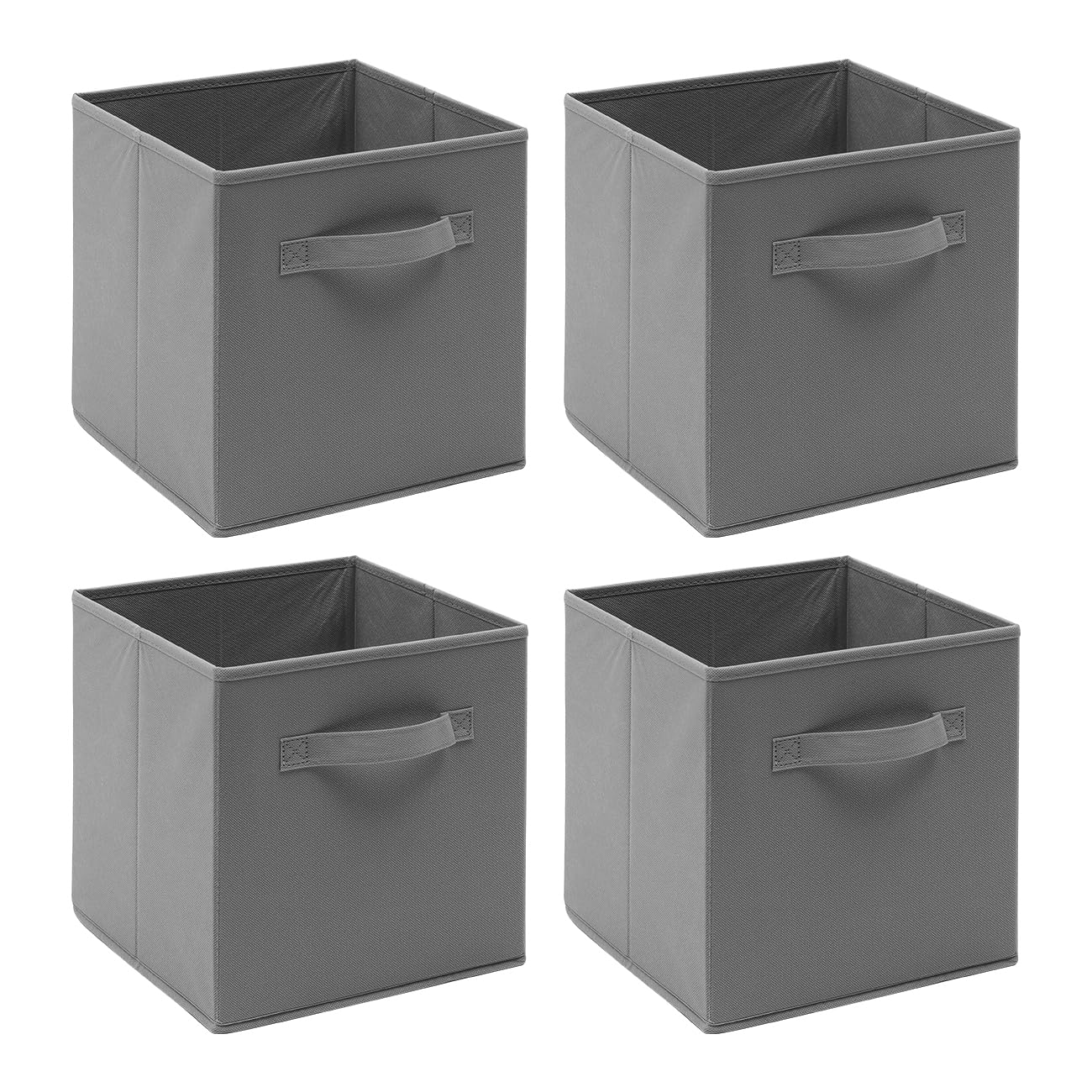 Homullel Foldable Storage Cube Boxes Set of 4, Storage Unit Box with Handle, Collapsible Storage Bins Organiser for Shelf Closet Organization