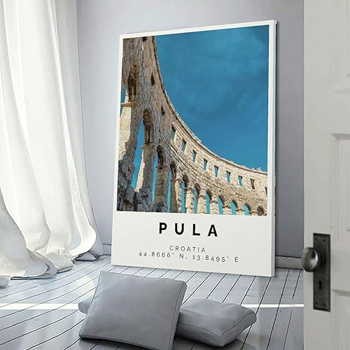 Miniatura 3 de Póster de Pula Bunter Druck, Pula Wandkunst, Pula Foto Dekor, Pula Geschenk Reise Druck lienzo para pared, póster para decoración del hogar,