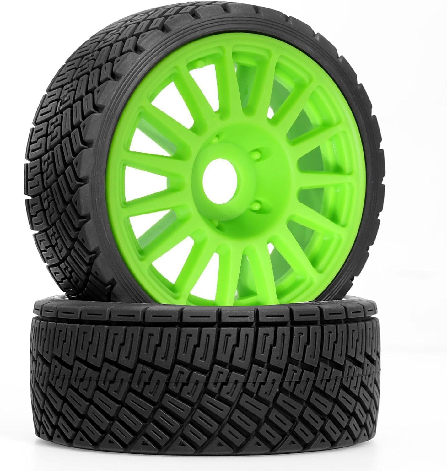 LOL-FUN 4 個セット RCホイールとタイヤDIYアクセサリー 簡単取り付け プロフェッショナルモデルDIYスペアパーツ 交換