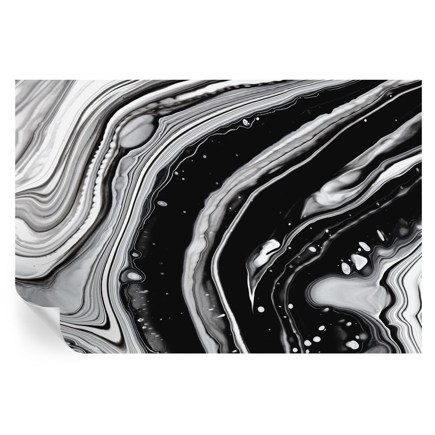 Vinilos pasillo 104x70 revestimiento duradero de pared murales ondas monocromáticas hogar