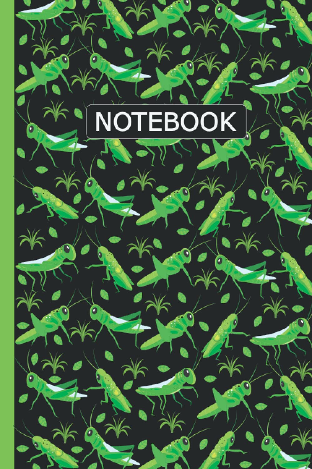 Grasshopper Notebook: Grasshopper Pattern Blank Lined Journal Notebook To Write Notes Password, Notepad, To Do Lists - 6"x 9" Inches - 100 Pages