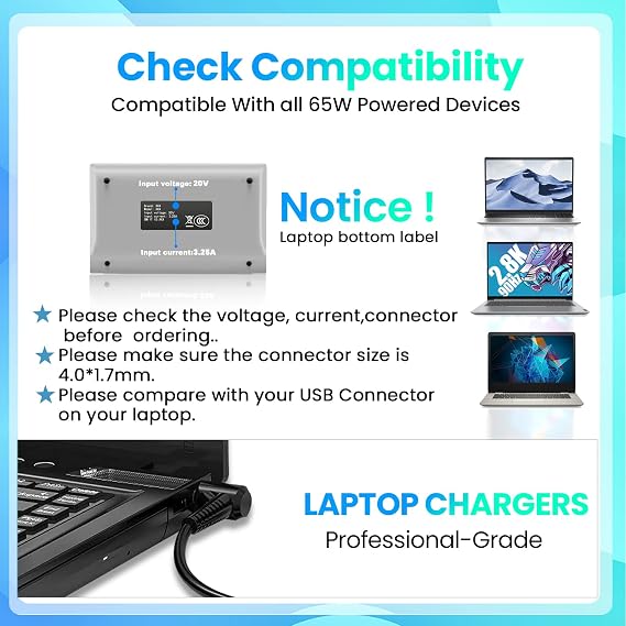 Lenovo Ideapad 100S 110 120 120S, 310 320 330,510S 510 530S Yoga 510 310 710 Flex 4 5 6 Serisi Lenovo Kartuşları Pil Adaptörü VGN65CDGE2A 4.0 x 1.7 mm için 65W şarj cihazı