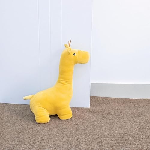 Vista 29 de Lindo tope de puerta decorativo para el hogar y la oficina, topes de puerta de piso, protectores de pared pesados de tela con peso animal, gato café