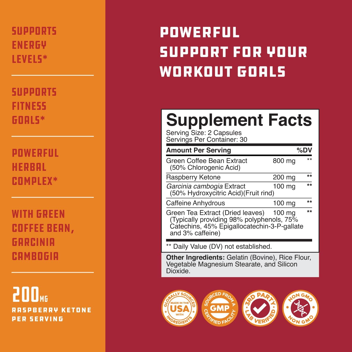 Natures Craft Blend of Raspberry Ketones, Green Tea Extract and African Mango – Lose Weight Faster – Potent Ingredients to Speed Up Weight Loss, Suppress Appetite & Burn Fat – 60 Capsules — Amazon image 8