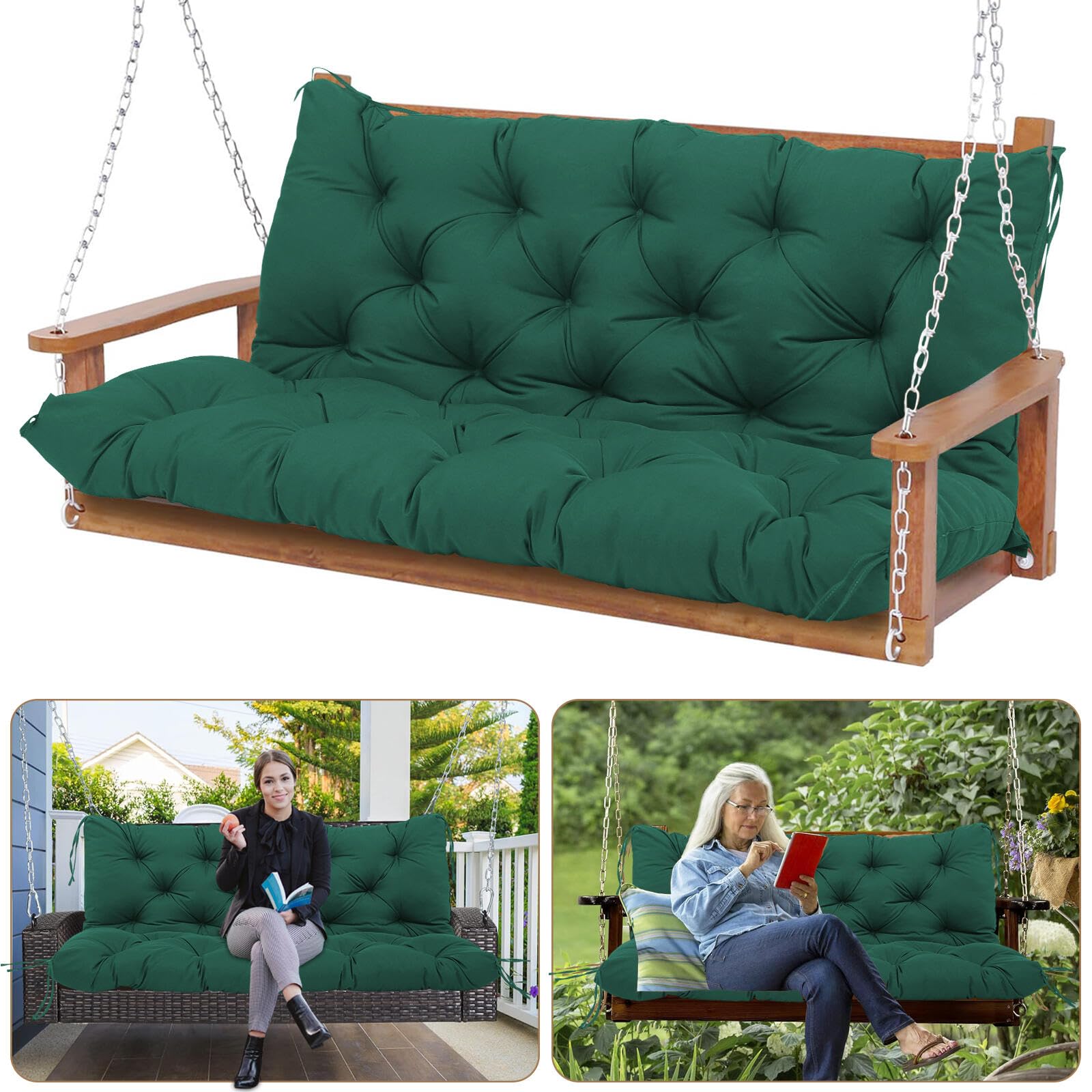 Balancelle de jardin grand confort avec assise épaisse 13cm pour banc extérieur