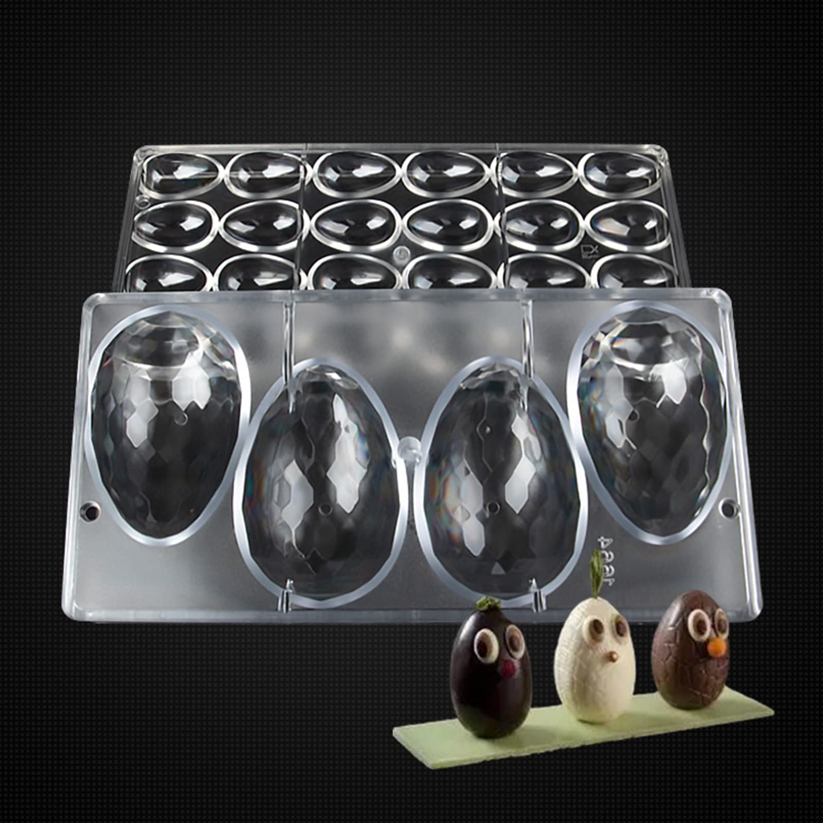 Utensilios para hornear para el hogar, grado alimenticio, 4/24 agujeros, molde de resina para hacer chocolate de Pascua, molde de silicona antiadherente para chocolate de Pascua