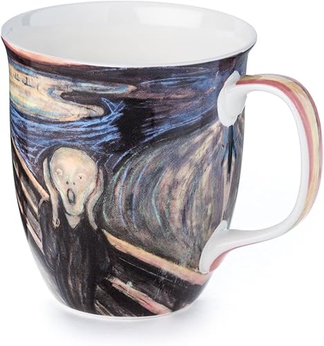 McIntosh Old Master - Taza Java de porcelana fina de Edvard Munch The Scream (12.17 onzas) en caja de regalo a juego