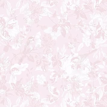 Dimoon 17.3" X 362" Peel and Stick Wallpaper Floral Boho Pink Contact Paper Bird Cute Girl Modern Wall Paper Renter Friendly Waterproof Removable Self Adhesive Bedroom Kitchen Dorm Cabinets Vinyl