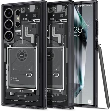 Spigen Galaxy S24 Ultra ile Uyumlu Kılıf Ultra Hybrid Zero One Sararmaya Dayanıklı Tasarım Siyah Şeffaf Kapak - ACS07293 (Spigen TR Garantili)
