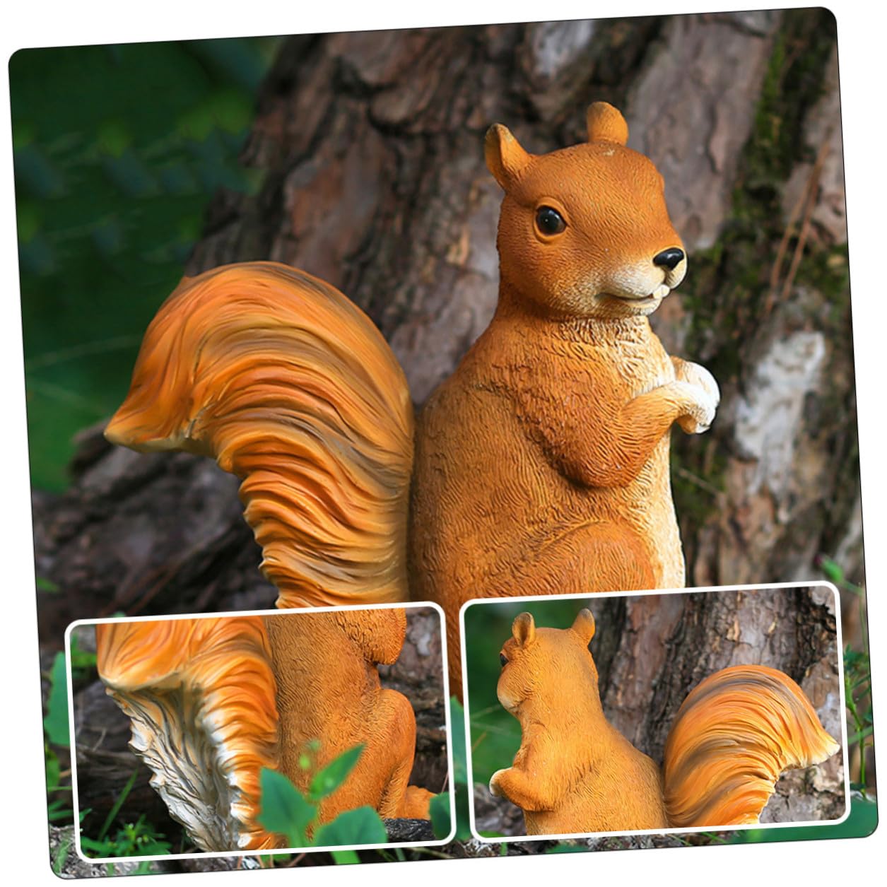 COLLBATH Décoration Écureuil en Résine Marron, Figurine Style Cartoon