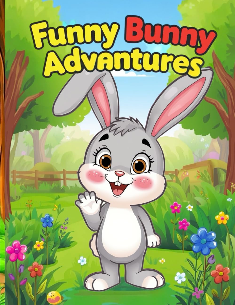 Funny Bunny Adventures: A Cute Bunny Coloring Book for Kids Ages 2–10 Featuring Simple Bold Animal Pages for Toddlers, Preschool & Kindergarten Creative Fun