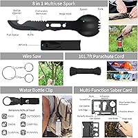 Vista 5 de Kit de supervivencia de emergencia y botiquín de primeros auxilios, kit de supervivencia de primeros auxilios para campamento con bolsa Molle