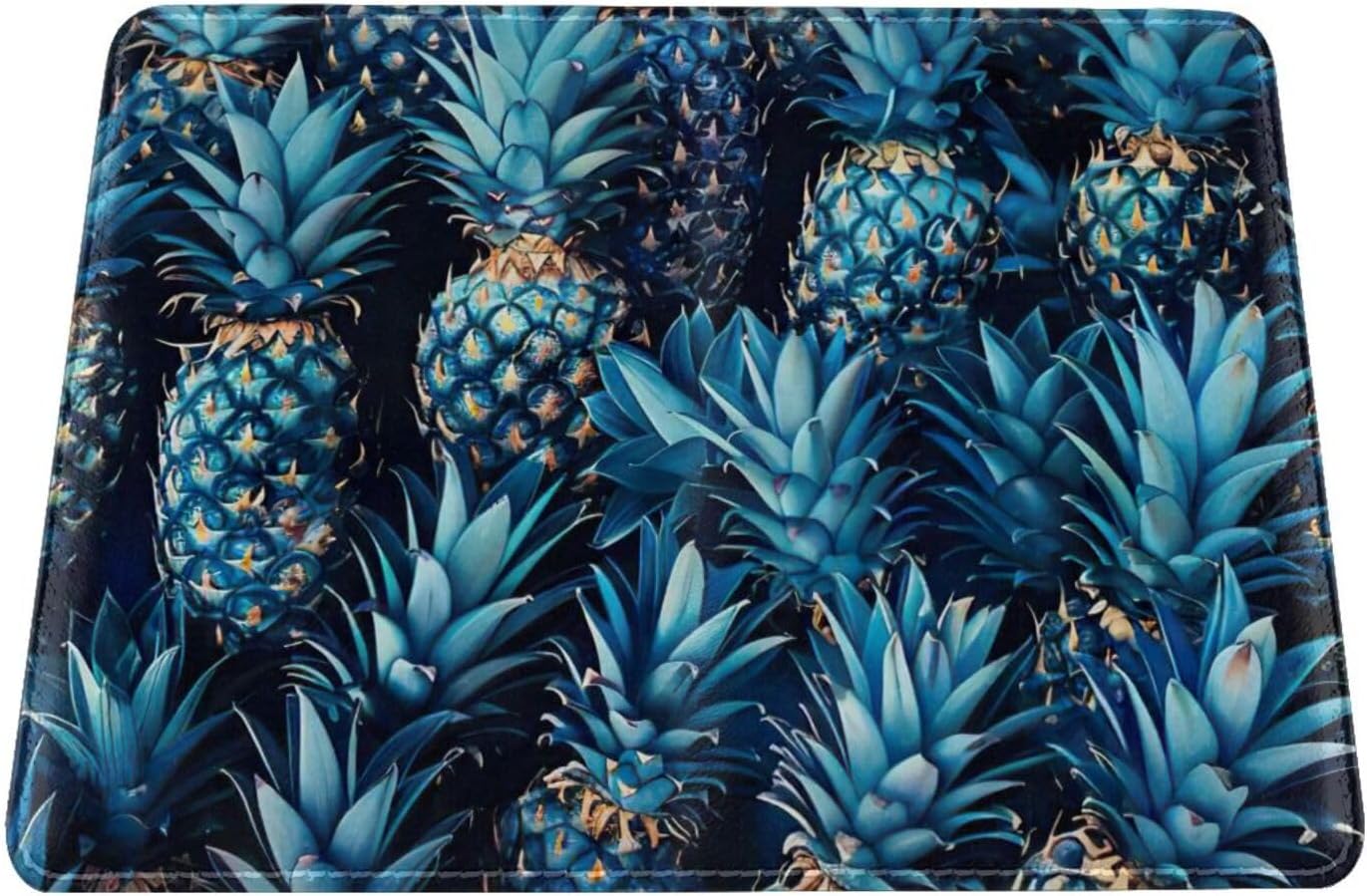 Blue Pineapple Print Passport Holder, Cute Passport Cover, Travel Wallet With Credit Card Slots Passport Wallet Waterproof Documents Organizer