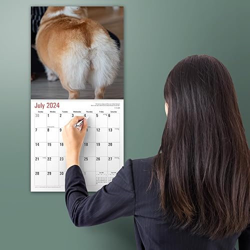 Miniatura 5 de MICASA Corgi Butts - Calendario mensual de pared colgante 2024  12 x 24 pulgadas abierto  Papel grueso y resistente  Regalar  Divertido divertido